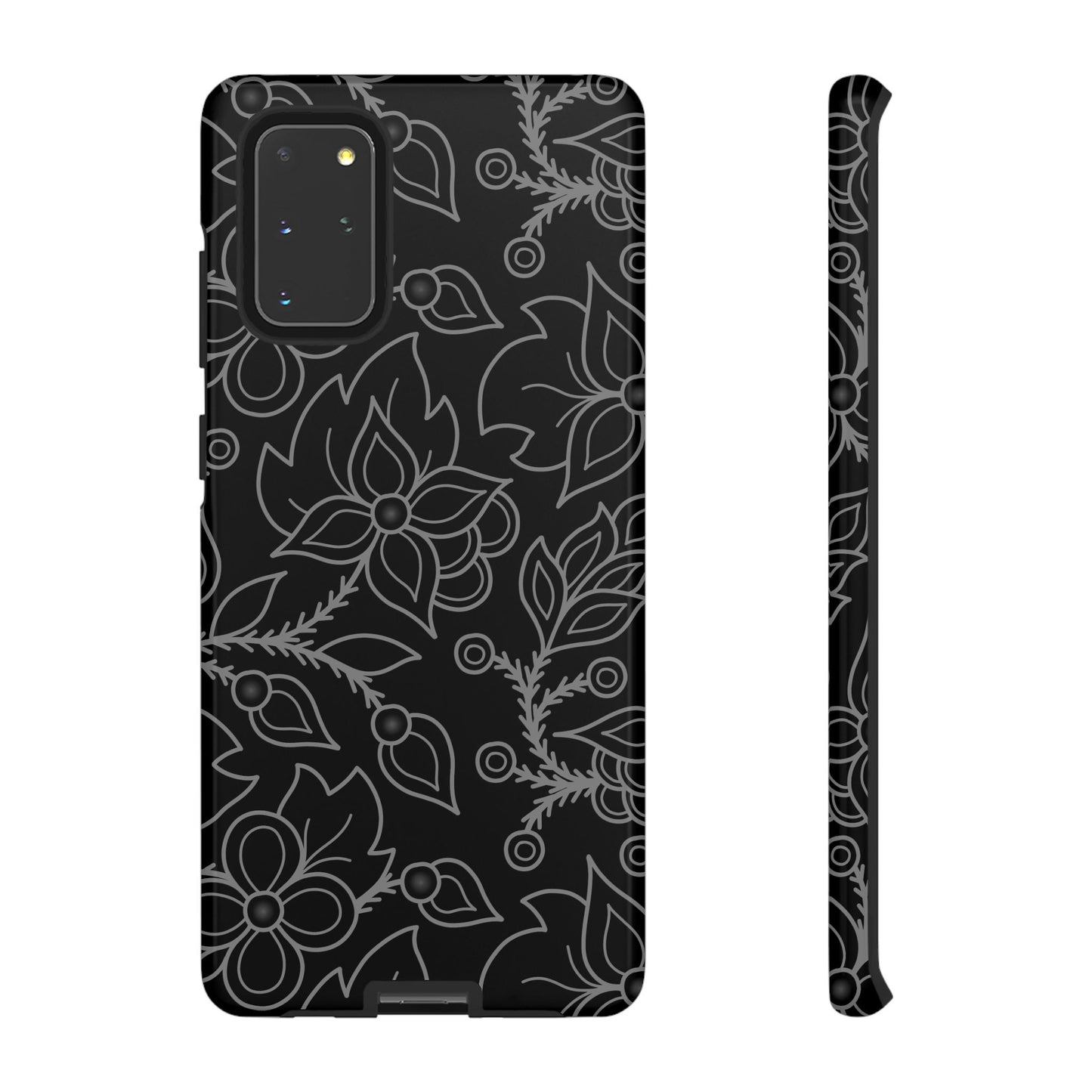 Woodland Ojibwe Floral All-Over-Print Design - Tough Phone Cases - White