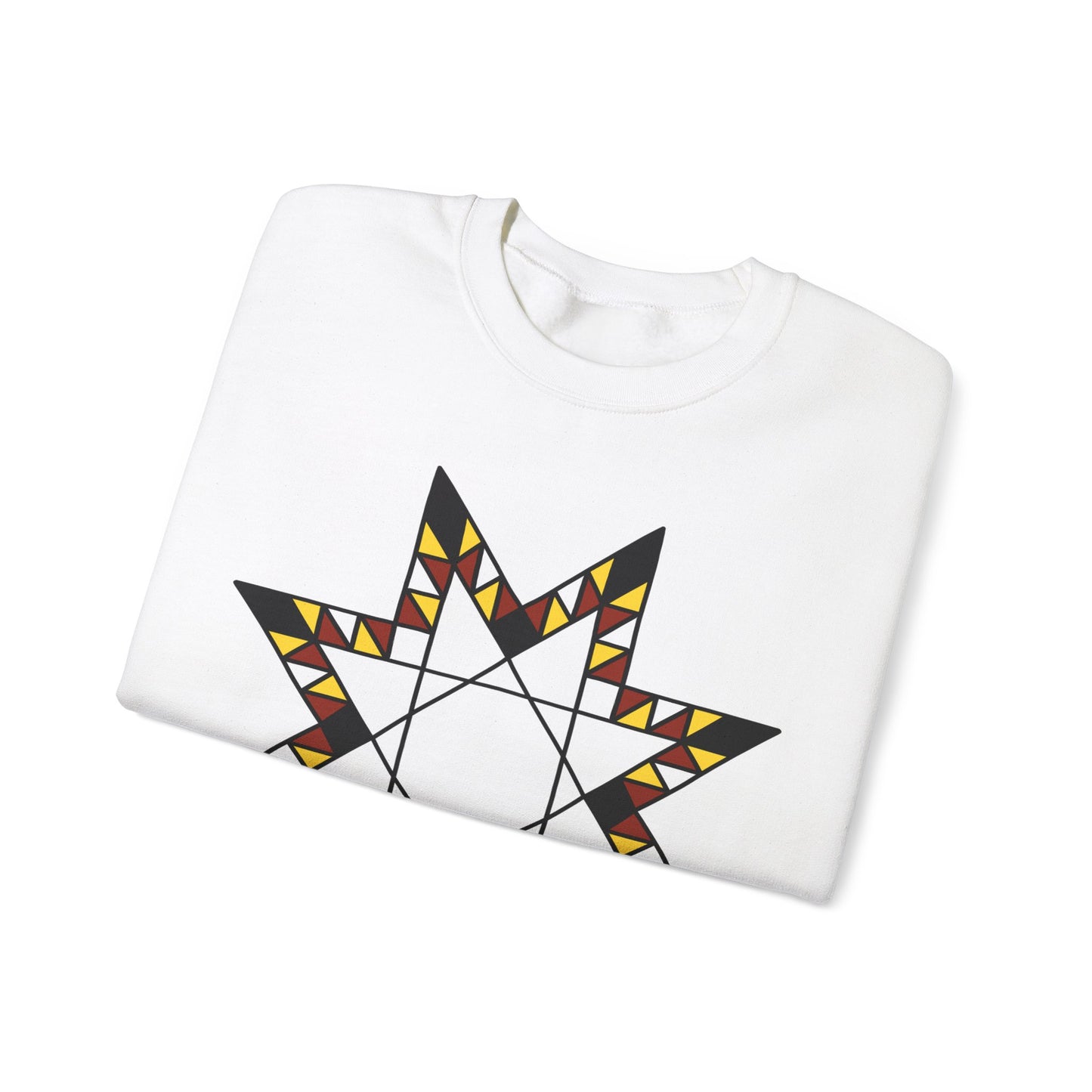 Geometric Star Design - Unisex Heavy Blend™ Crewneck Sweatshirt