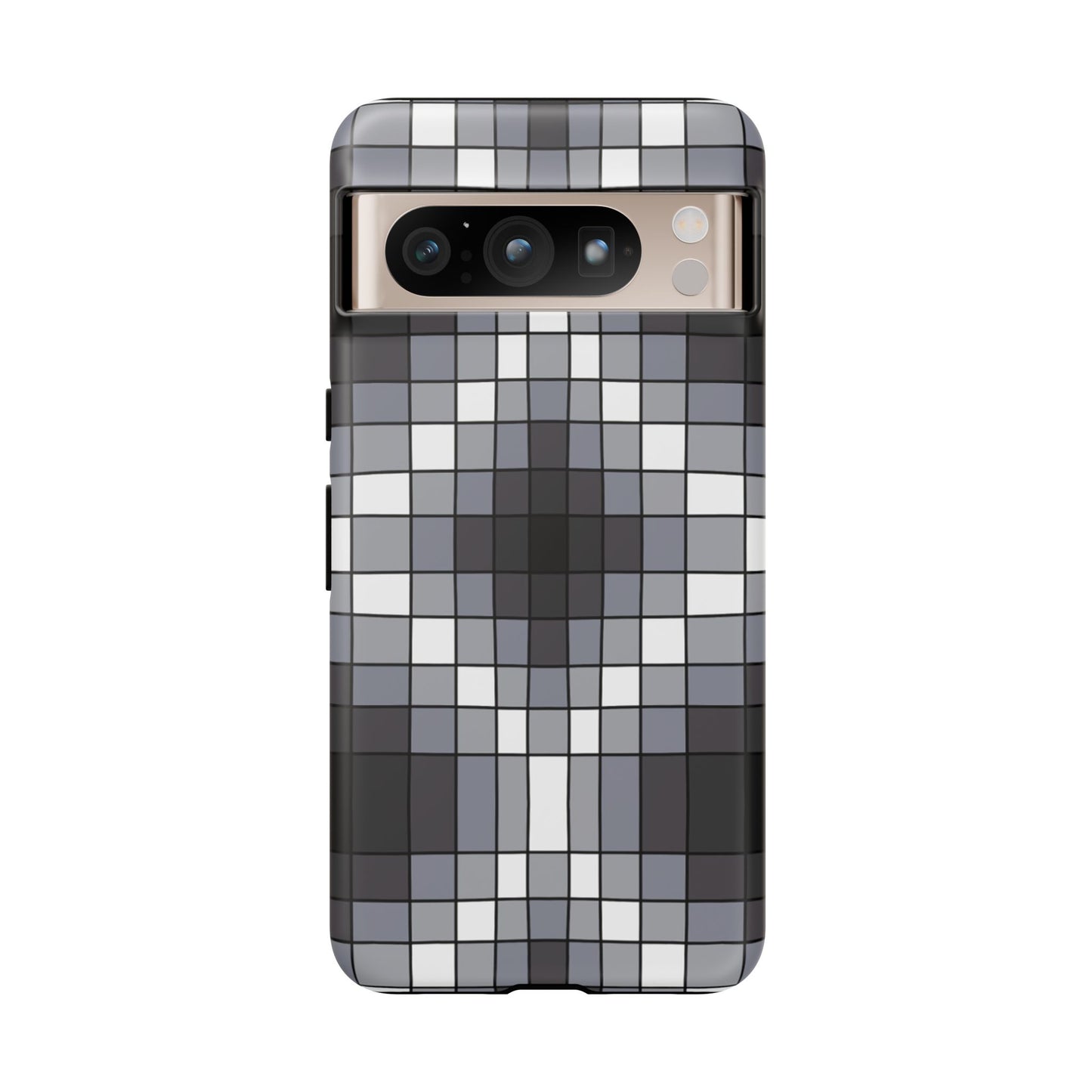 Geometric Faux Loom Beadwork - Tough Phone Cases - Black & Gray