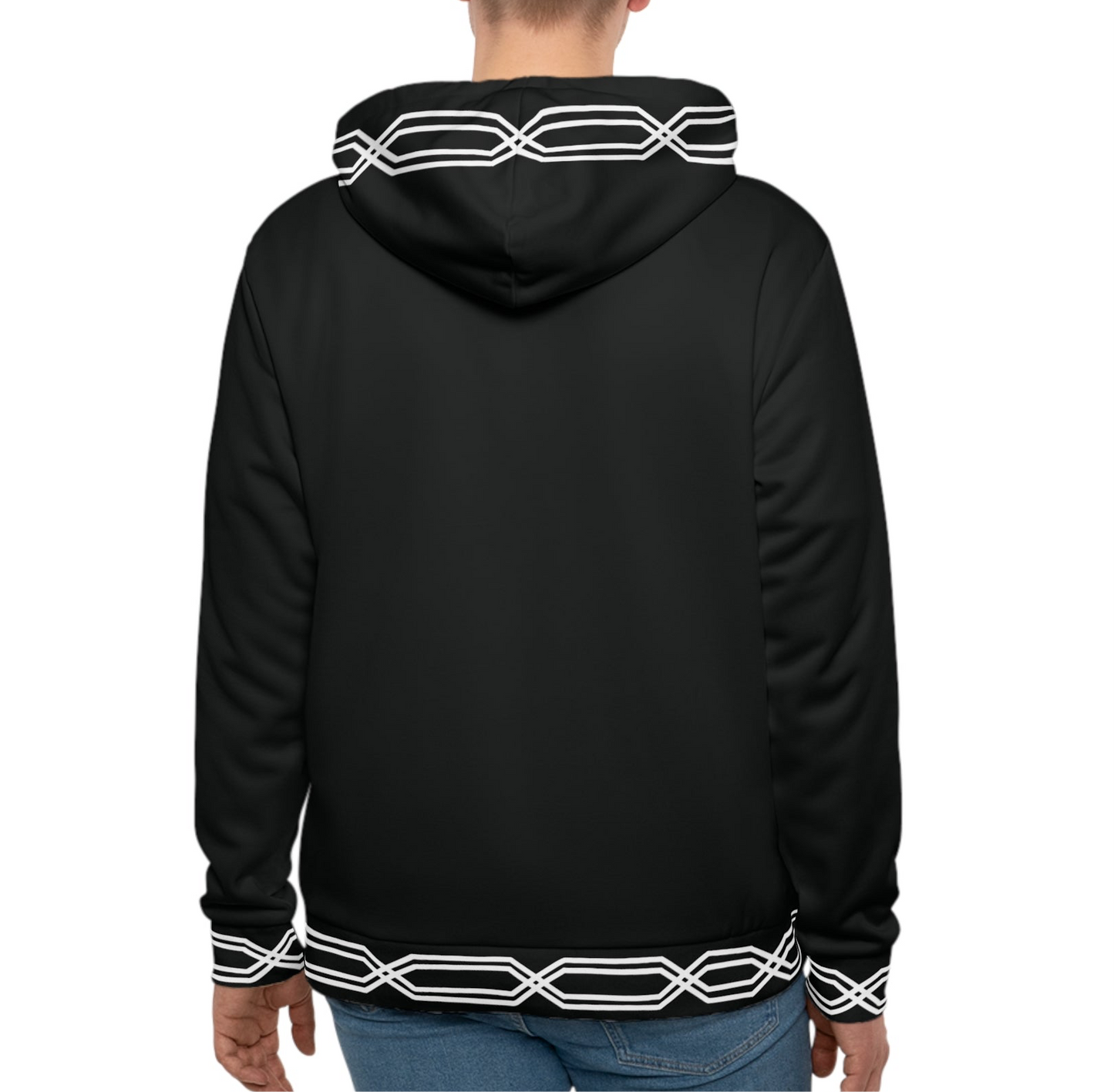 Simple Otter Track Border Design - Unisex Hoodie