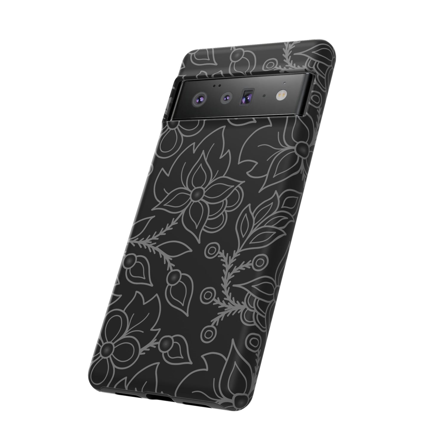 Woodland Ojibwe Floral All-Over-Print Design - Tough Phone Cases - White