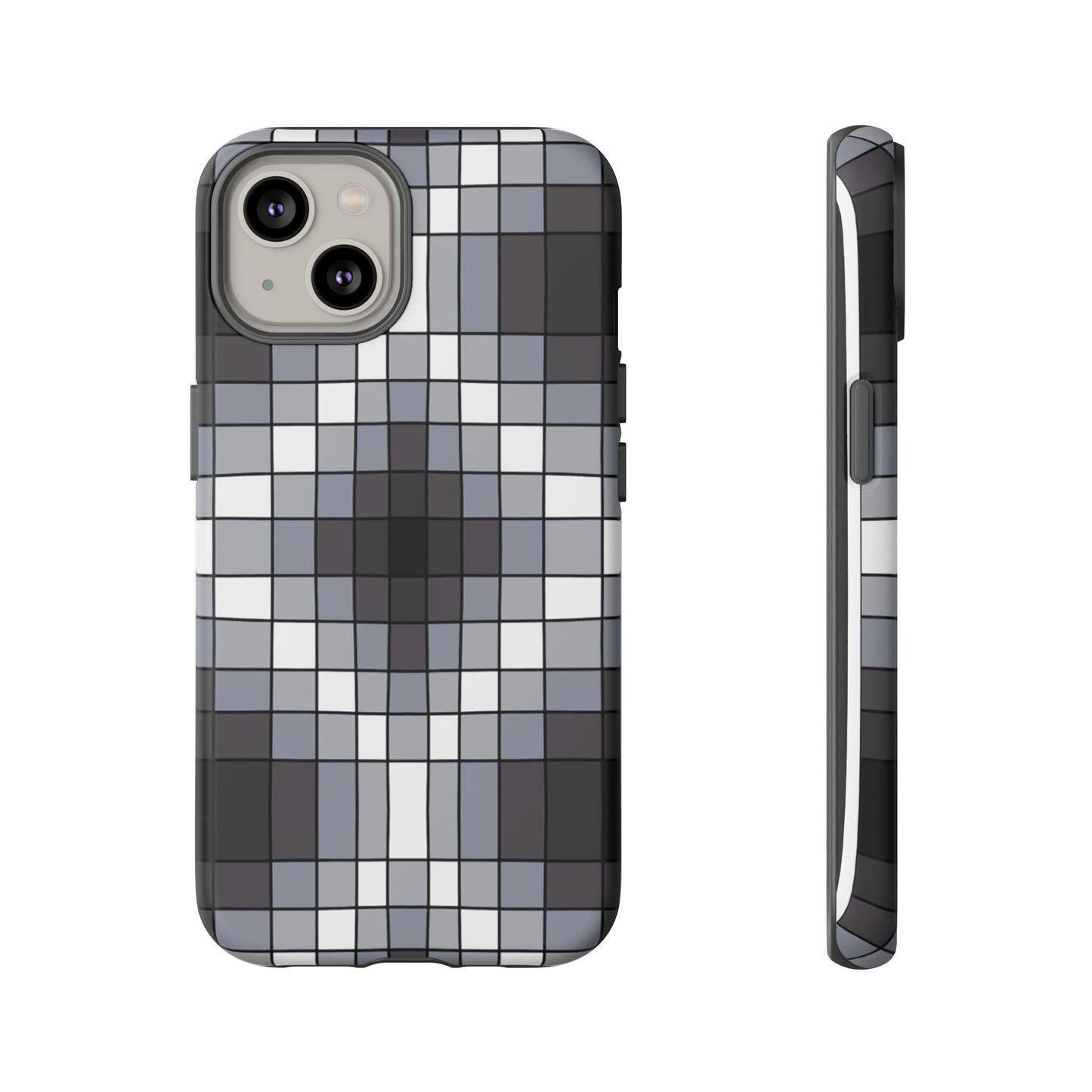 Geometric Faux Loom Beadwork - Tough Phone Cases - Black & Gray