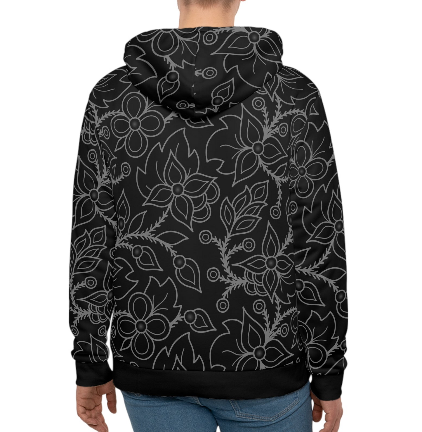 Woodland Ojibwe Floral All-Over-Print - Unisex Hoodie