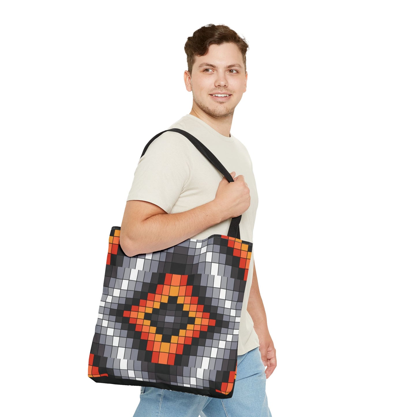 Geometric Design - Tote Bag - Fire Colors