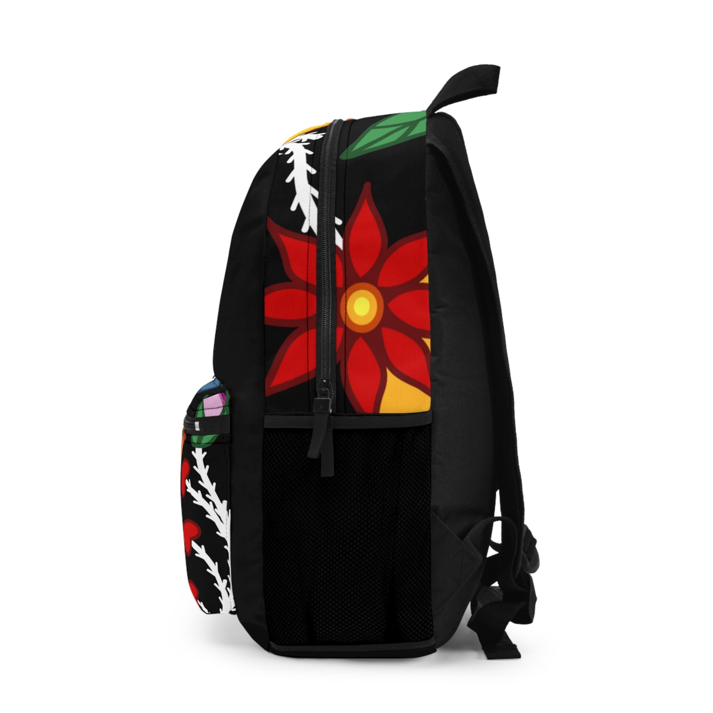 Ojibwe Floral Woodland Style - Black Backpack