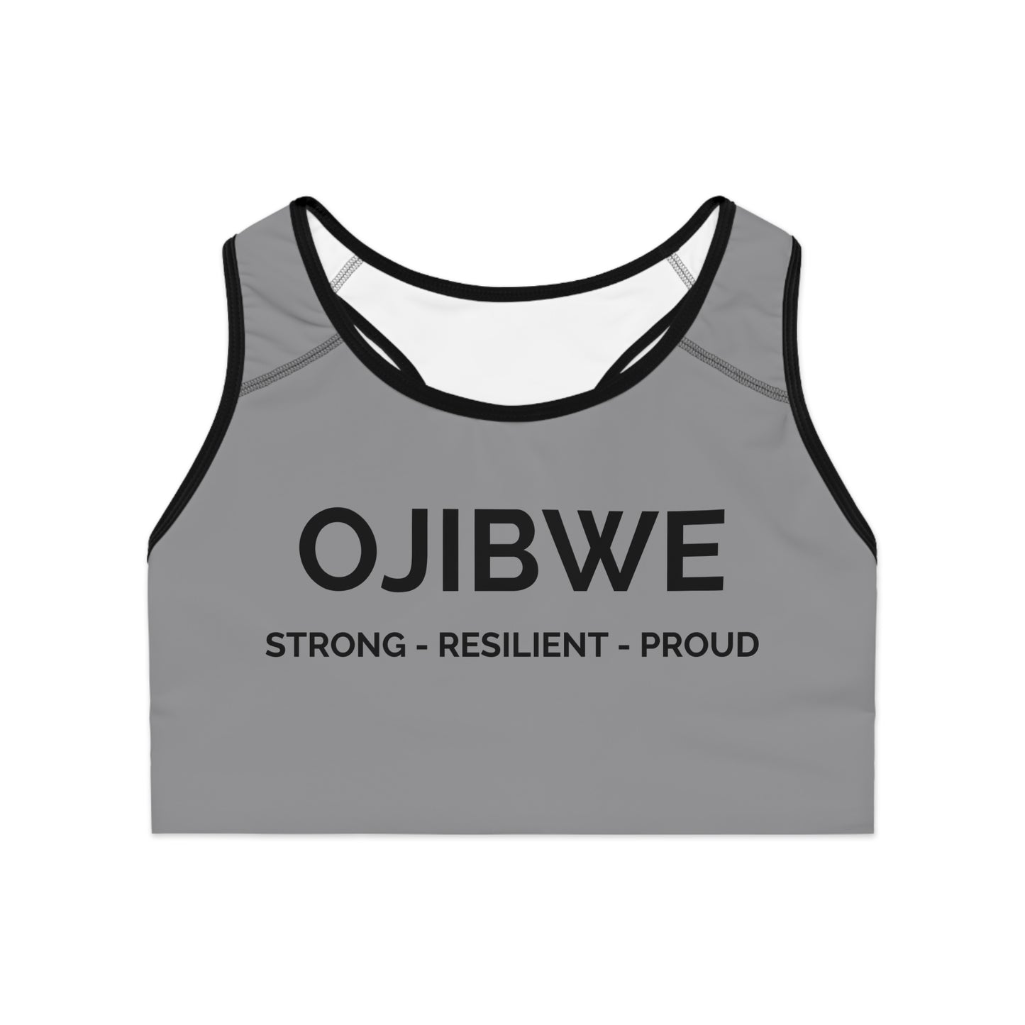 Ojibwe Pride - Sports Bra - Gray