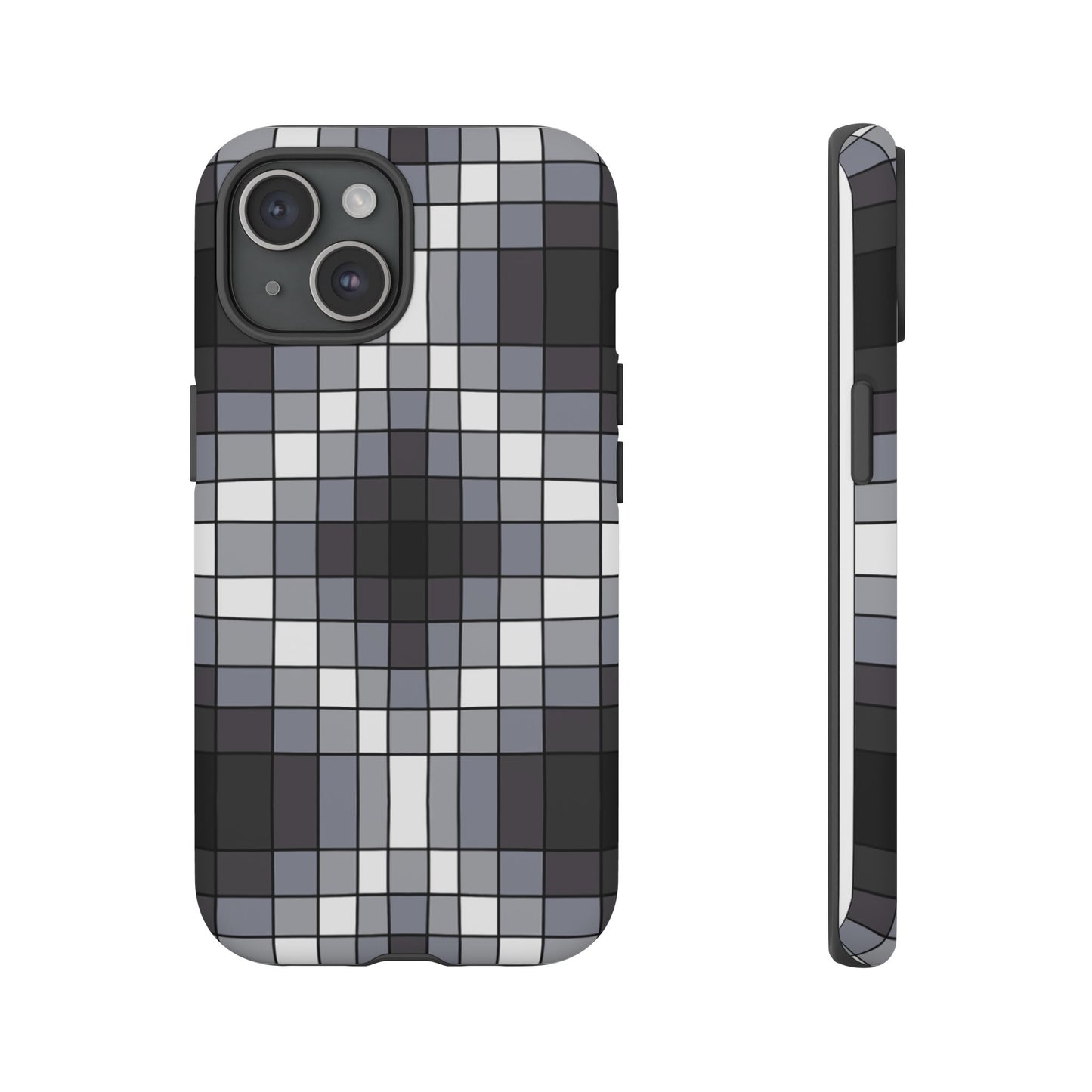 Geometric Faux Loom Beadwork - Tough Phone Cases - Black & Gray