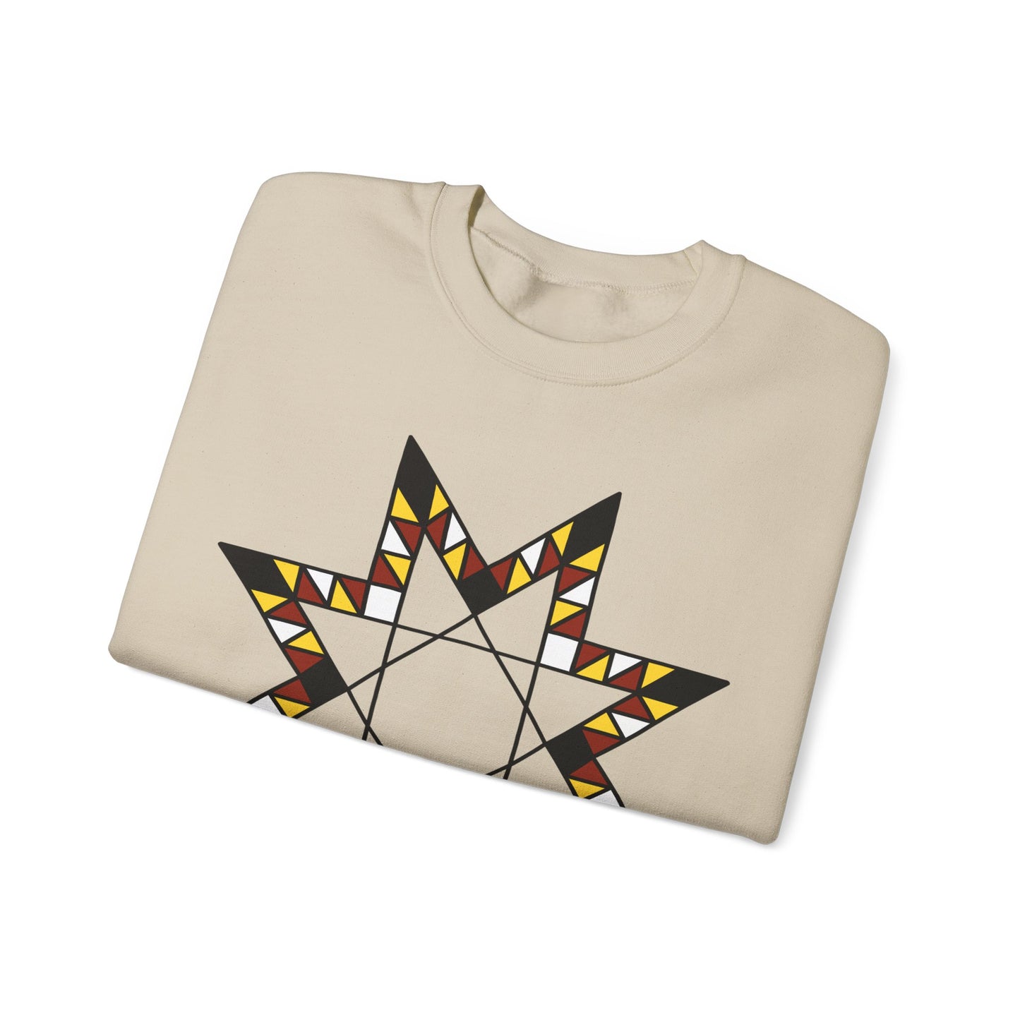 Geometric Star Design - Unisex Heavy Blend™ Crewneck Sweatshirt