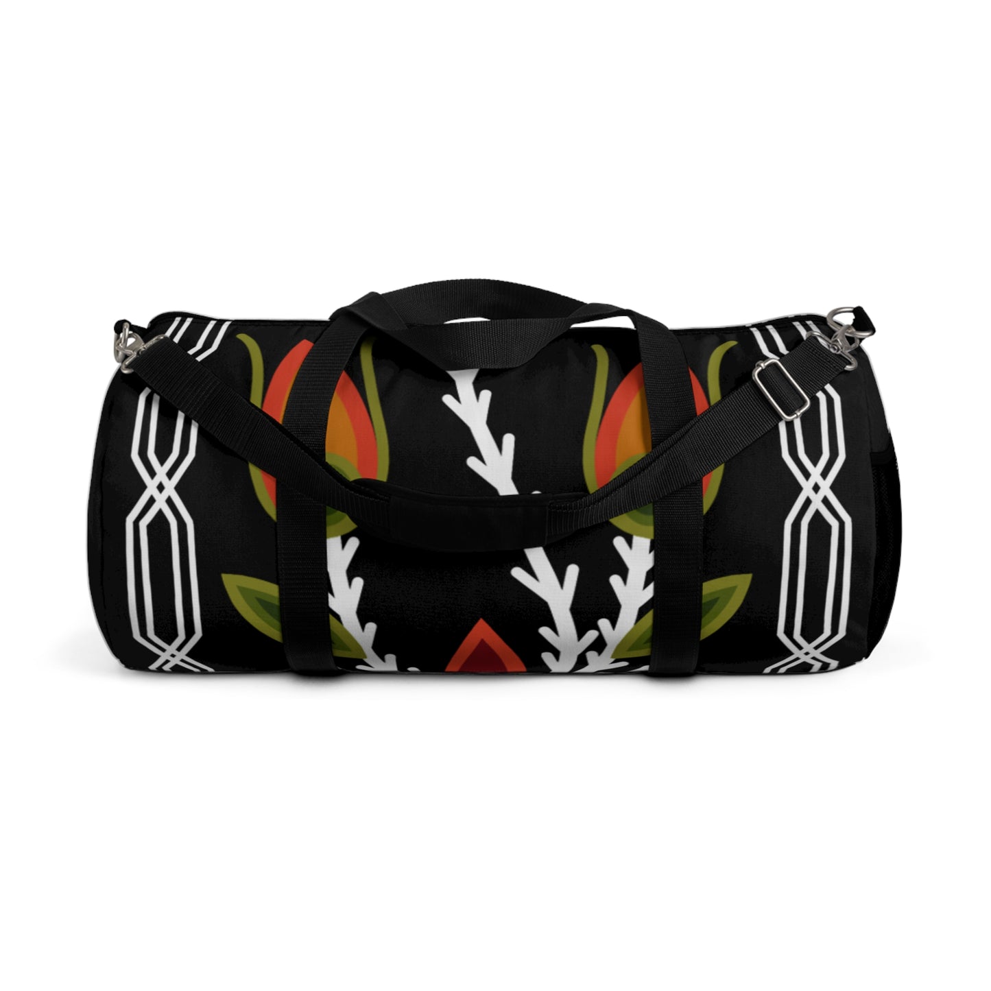 Ojibwe Floral & Otter Track Border Duffel Bag - Two Sizes