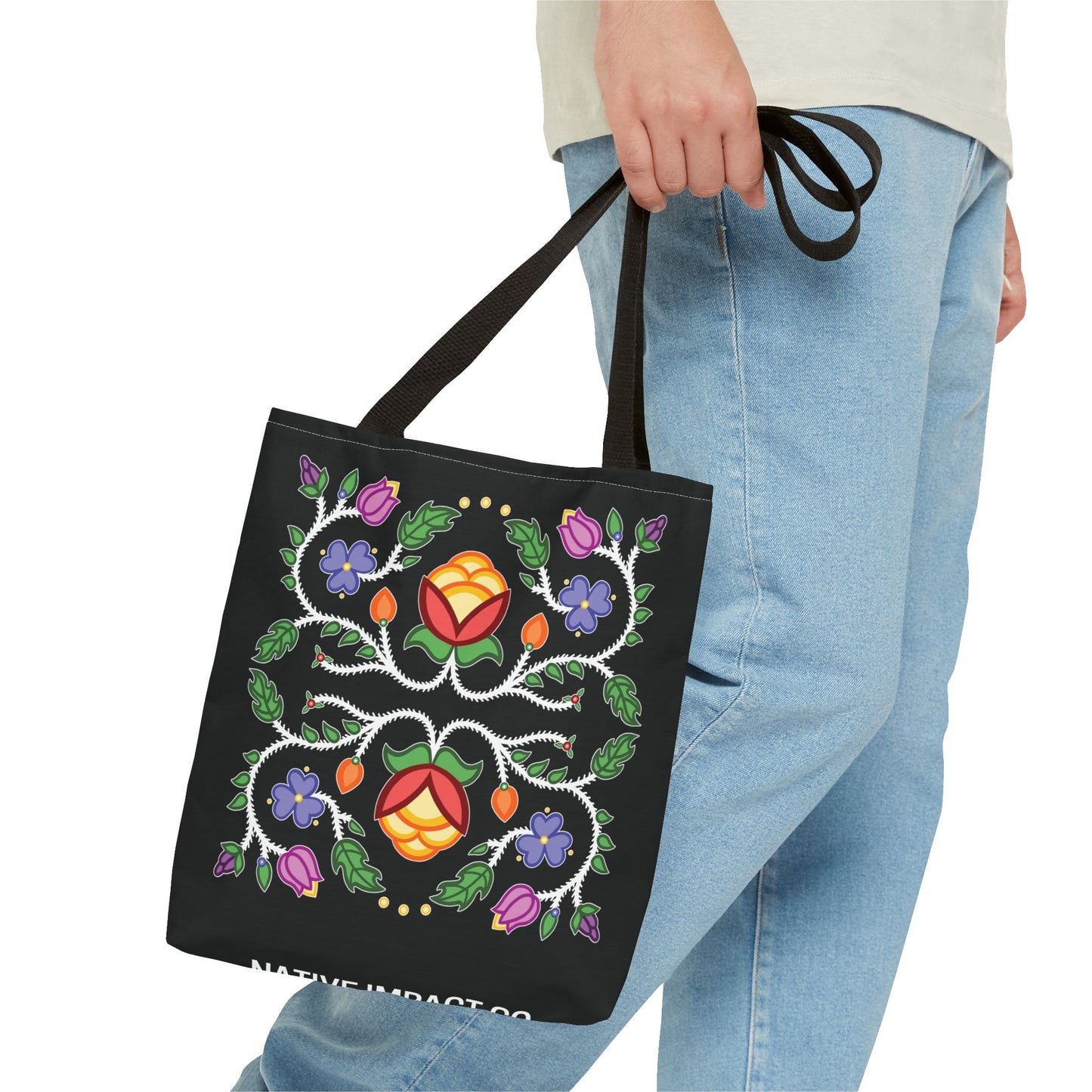 Tulip Design Ojibwe Florals - Tote Bag