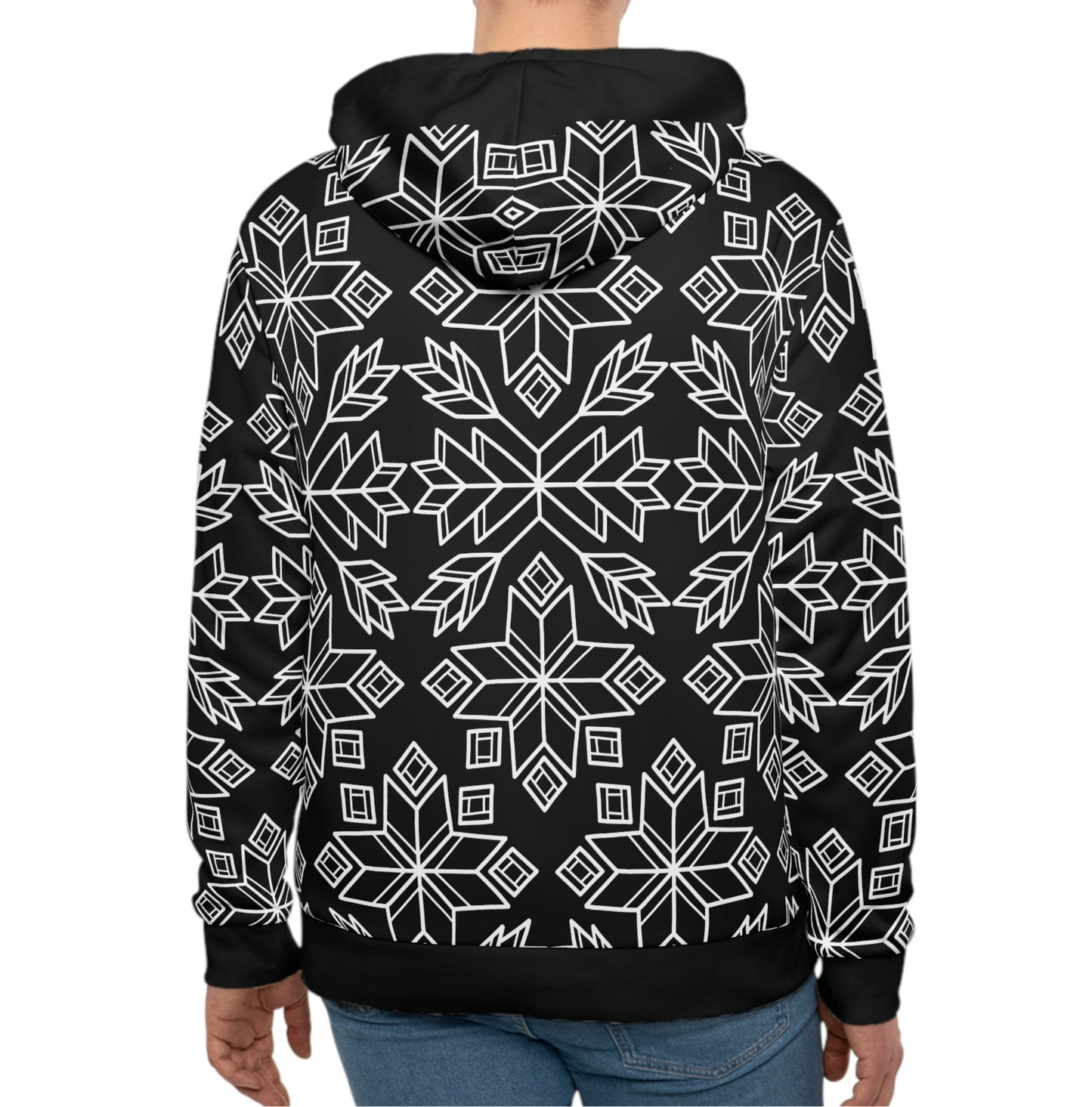 Geometric Loom Beadwork & Quillwork Inspired Design All-Over-Print - Unisex Hoodie