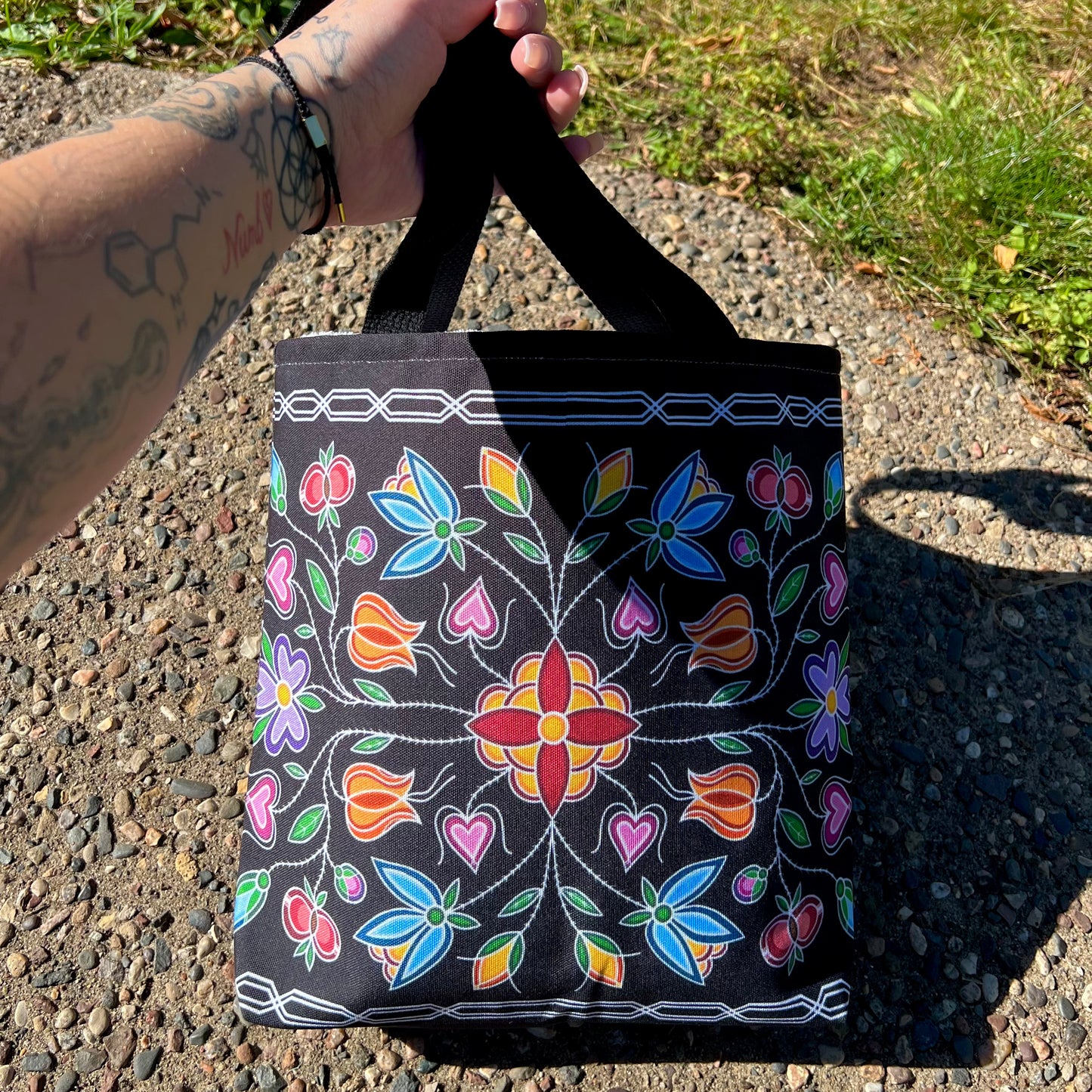 Gashkibidaagan Ojibwe Floral Print Tote Bag