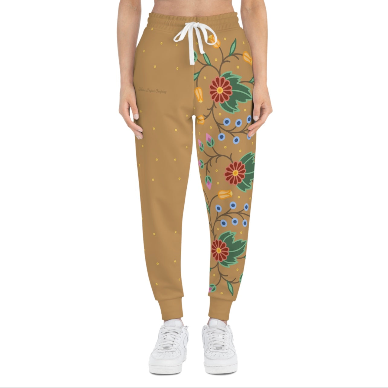 Ojibwe Woodland Florals and Sequins Design - Unisex Athletic Joggers - 3 Color Options