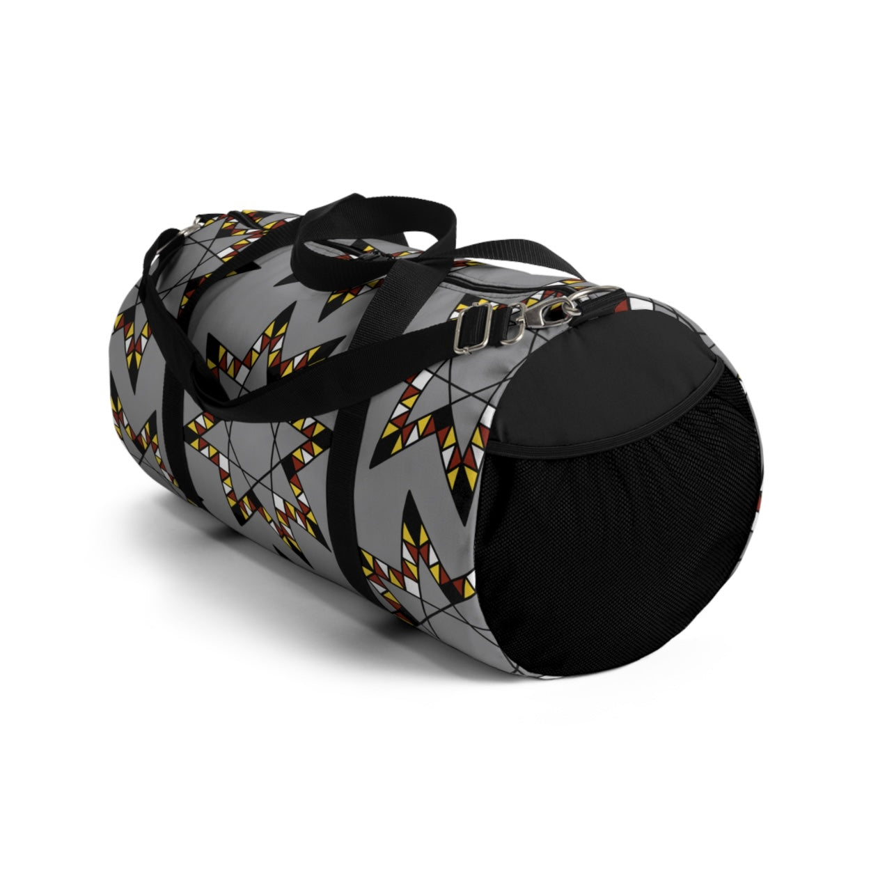 Gray Star Quilt With Fire Colors Design - Duffel Bag - Two Sizes