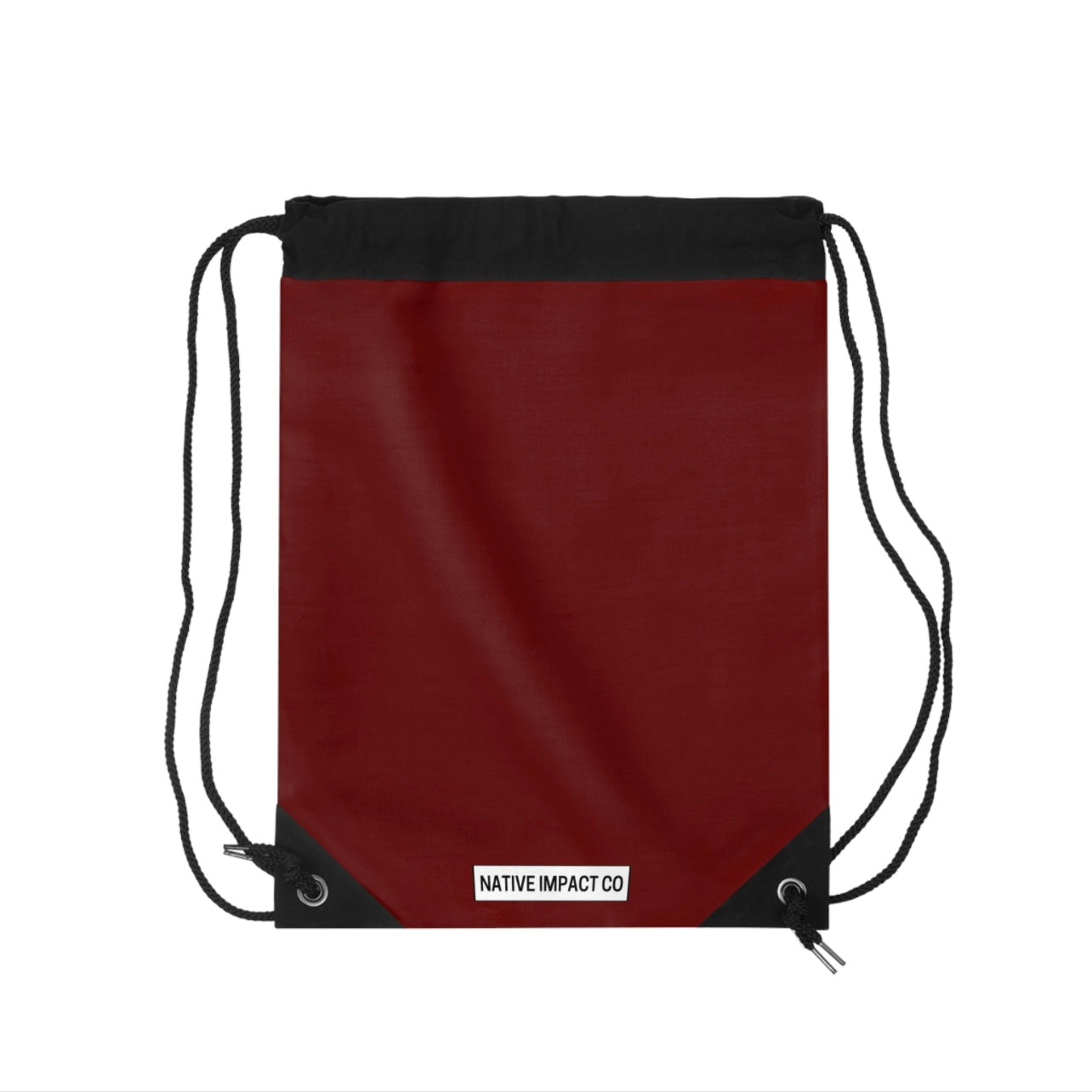 Red Cliff Shoreline & Ojibwe Florals - Drawstring Bag