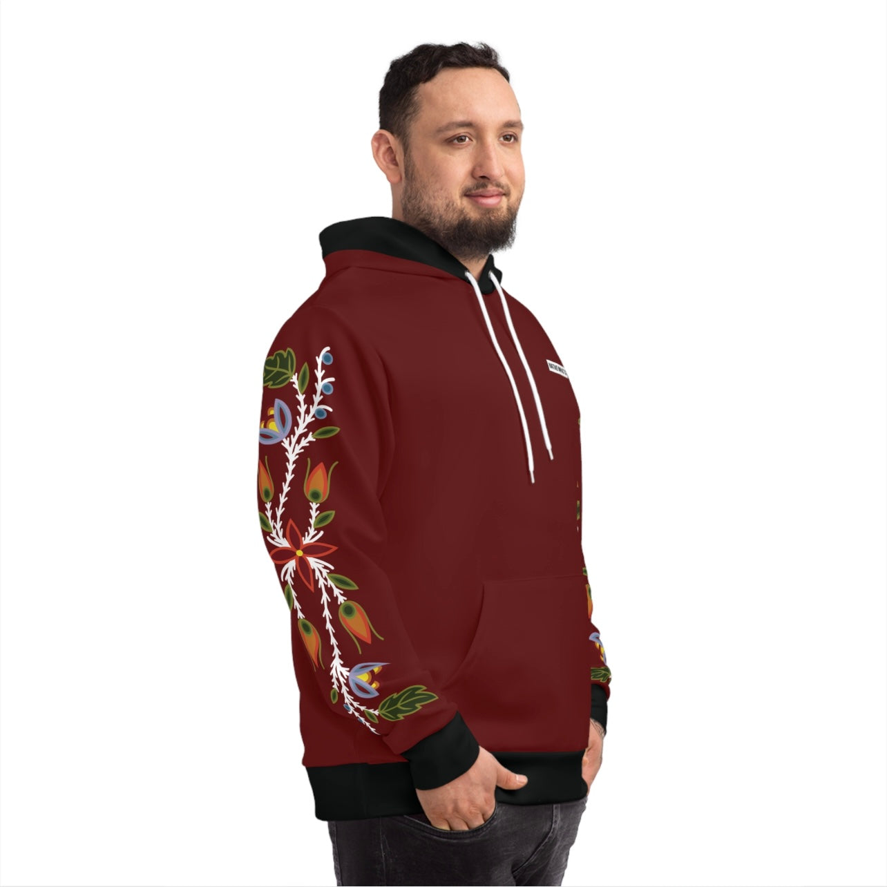 Red Cliff Shoreline & Ojibwe Florals Hoodie - Unisex