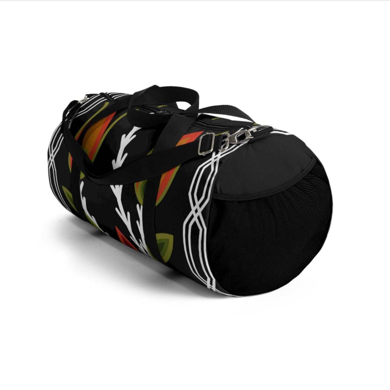 Ojibwe Floral & Otter Track Border Duffel Bag - Two Sizes