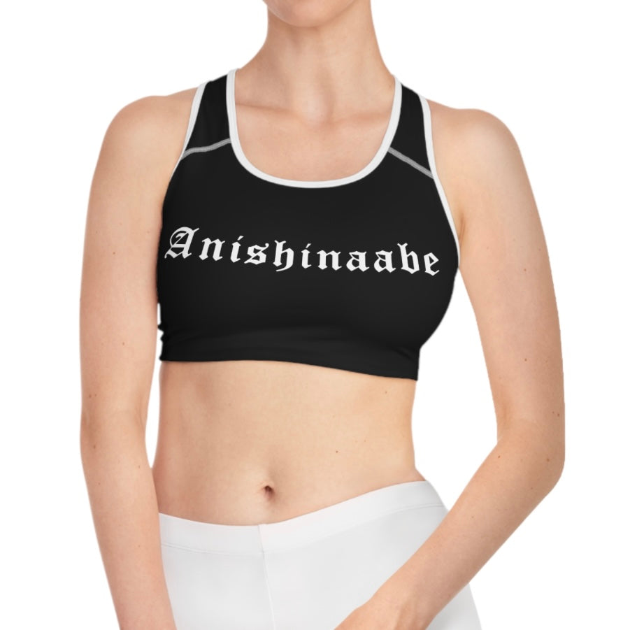 Anishinaabe - Sports Bra - Black